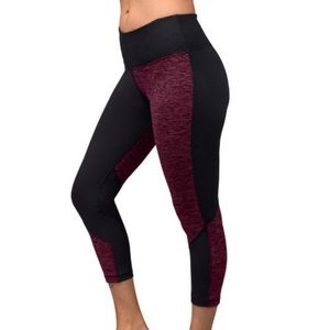 Yogalicious Heather Contrast Capri Leggings